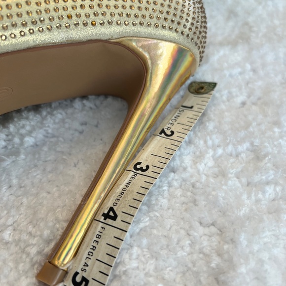 Lauren Lorraine Gold Rhinestone Heels - Picture 4 of 9